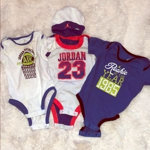 Lot of 3 Jordan Nike Onesies